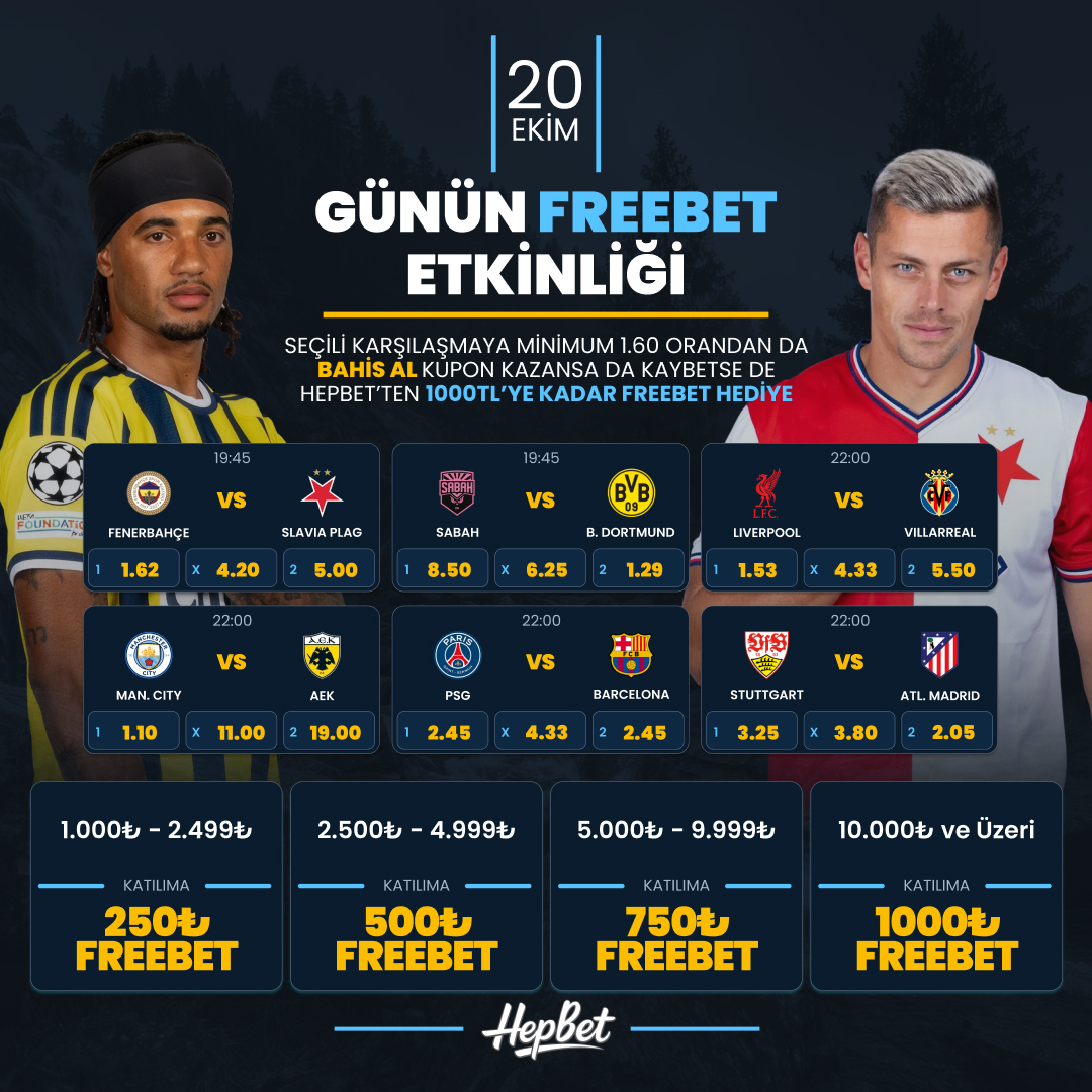 HEPBET'TEN FREEBET ETKİNLİĞİ !